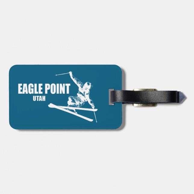 Eagle Point Resort Utah Skier Bagagebricka (Baksida Vågrät)