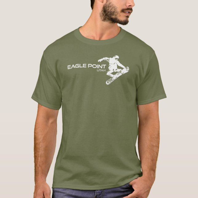 Eagle Point Resort Utah Snowboardåkare T Shirt (Framsida)