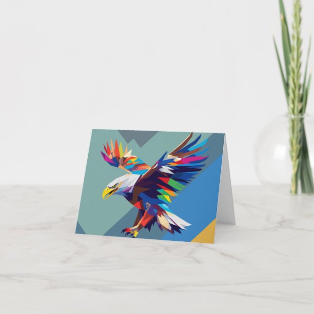 Eagle pop art tack kort (Framsida)