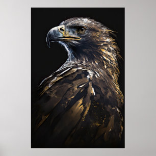 Eagle Porträtt Animal Nature Wildlife Painting Art Poster