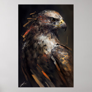 Eagle Porträtt Animal Nature Wildlife Painting Art Poster