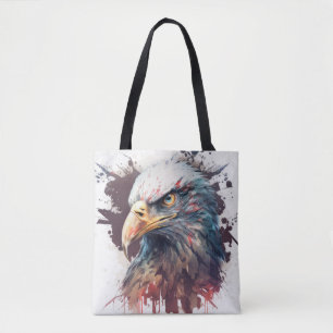 Eagle Porträtt Animal Painting Wildlife utomhus Tygkasse