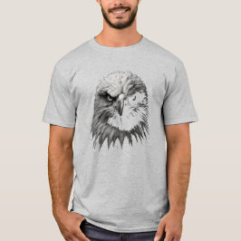 Eagle Porträtt i Black and White T Shirt