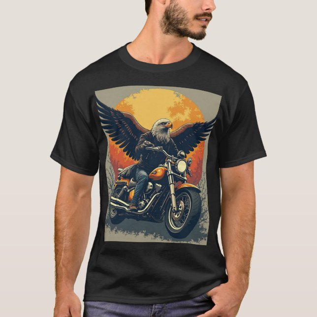 Eagle Rebel Rider T Shirt (Framsida)