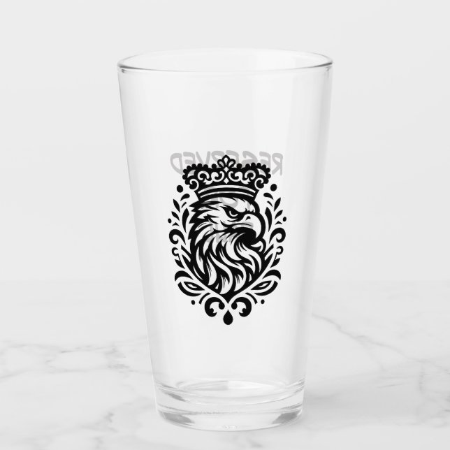 Eagle | RESERVERAD | Personlig 16oz Libbey-punkt Glaskopp (Framsida)