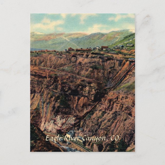Eagle River Canyon Vintage Postcard Vykort (Framsida)
