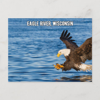 Eagle River Flying Eagle Wisconsin Vykort