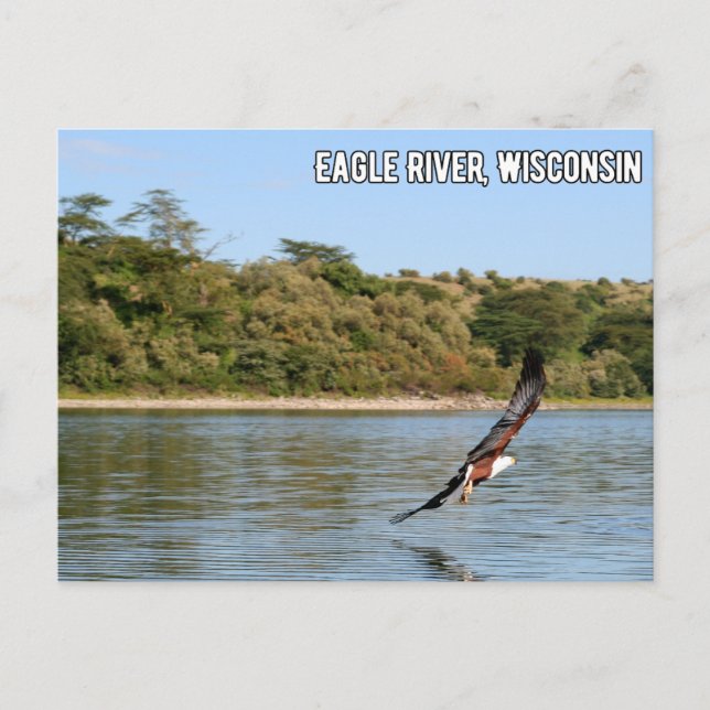 Eagle River, vykort för Wisconsin (Framsida)
