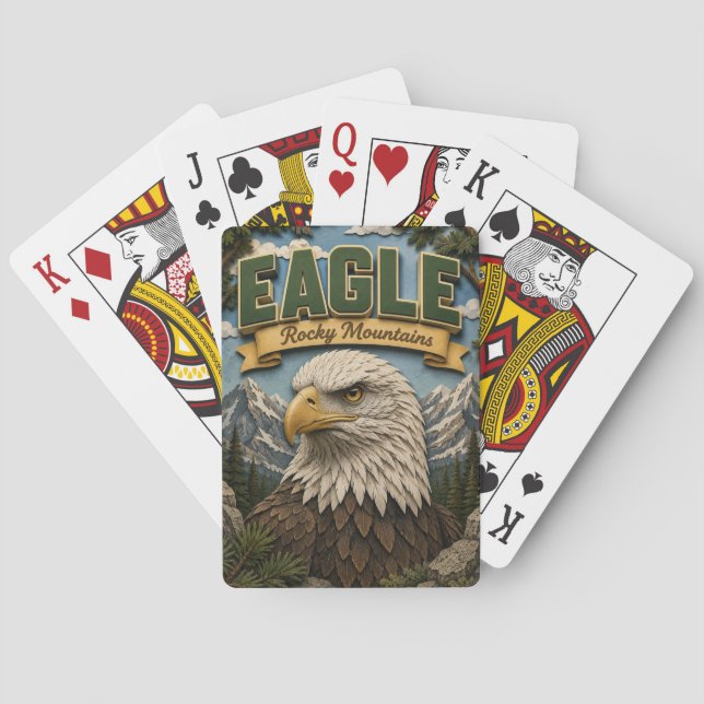 Eagle Rocky Mountains POPCUT Casinokort (Baksidan)