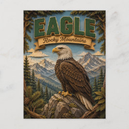 Eagle Rocky Mountains POPCUT Vykort