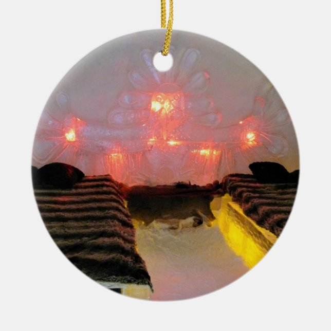 Eagle Room at Hotel de Glace, Quebec, Kanada Julgransprydnad Keramik (Framsidan)