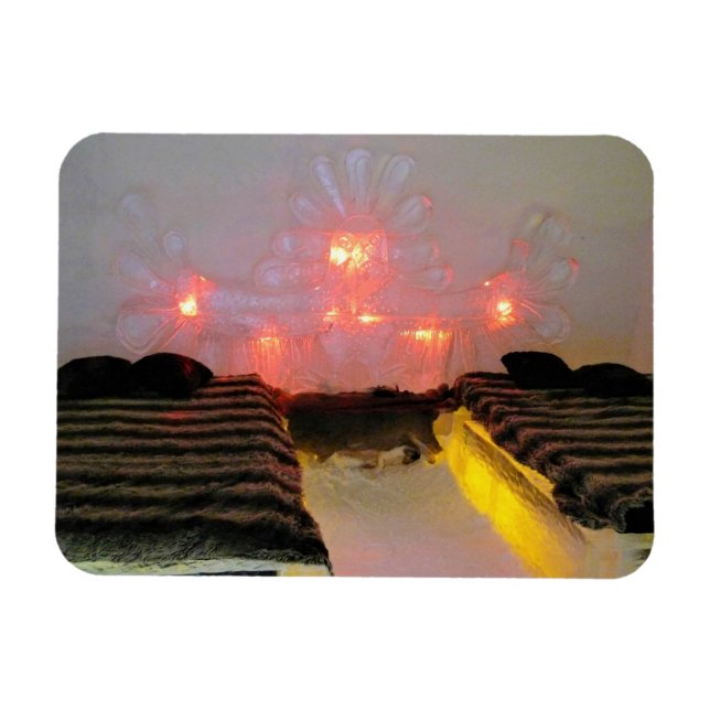 Eagle Room at Hotel de Glace, Quebec, Kanada Magnet (Horisontell)