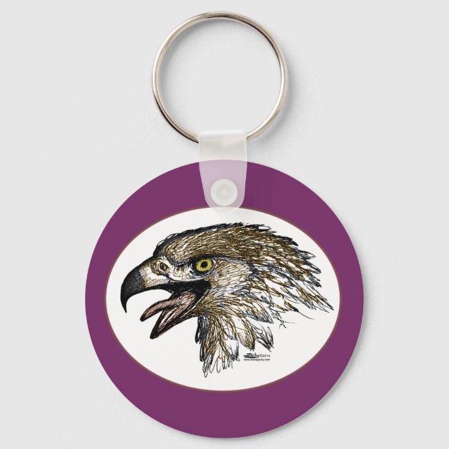 Eagle Screaming Nyckelring (Framsida)