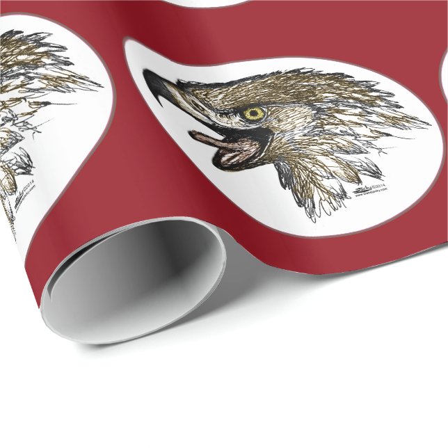 Eagle Screaming Presentpapper (Rullad Hörn)