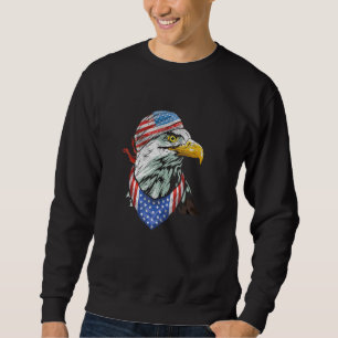 Eagle Shape American Flagga Shape Patriotic Americ Lång Ärmad Tröja