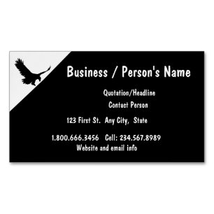 Eagle Silhouette Bird Nature Animal Anpassningsbar Magnetiska Visitkort