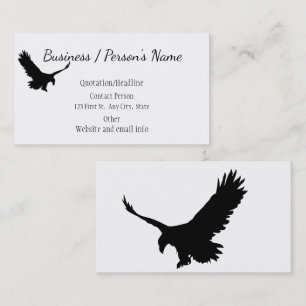 Eagle Silhouette Bird Nature Animal Anpassningsbar Visitkort
