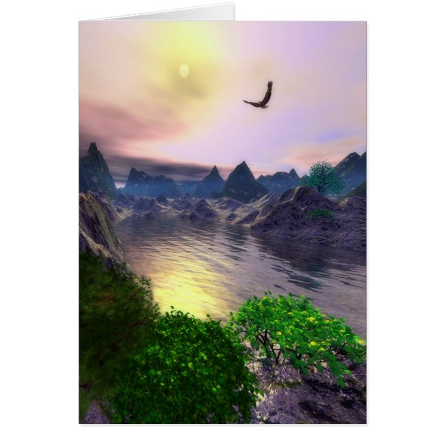 Eagle Sjö Hälsningskort (Framsidan)