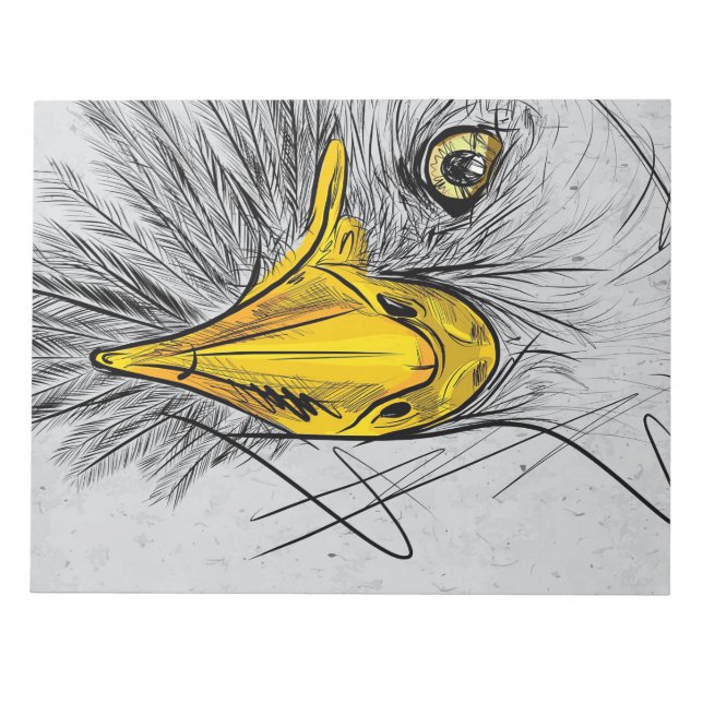 Eagle Sketch Ansikte Wall Art Anteckningsblock (Framsida)