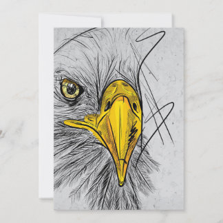 Eagle Sketch Ansikte Wall Art Spara Datumet