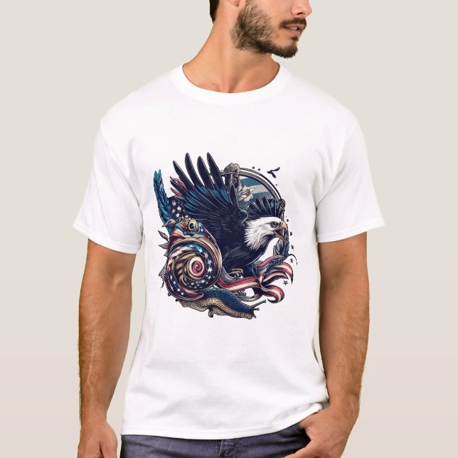 Eagle snigel art t shirt (Framsida)