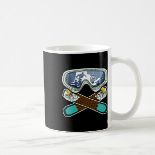 Eagle Snowboarder Snowboarding Goggles Retro Snowb Kaffemugg