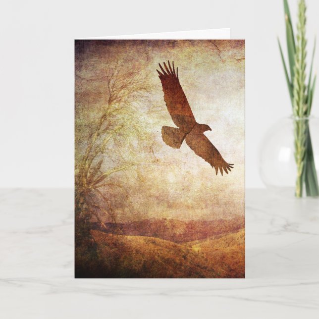 Eagle Soar Sympathy Card Kort (Framsida)