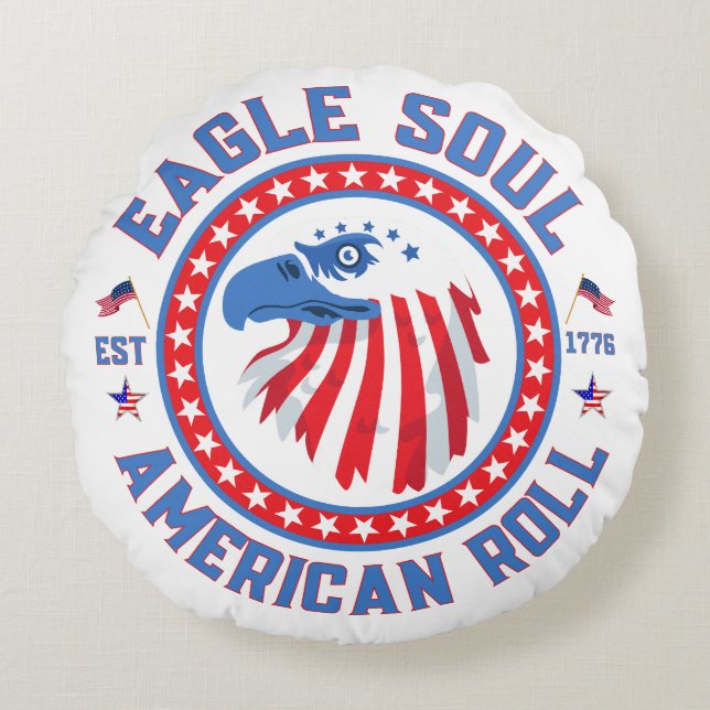 Eagle Soul, American Roll Rund Kudde (Framsidan)