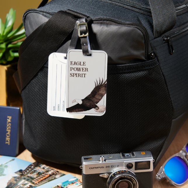 Eagle Spirit Animal Original Art Bagagebricka (Framsida & Baksida)