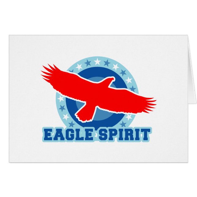 Eagle Spirit Hälsningskort (Framsidan Horizontal)