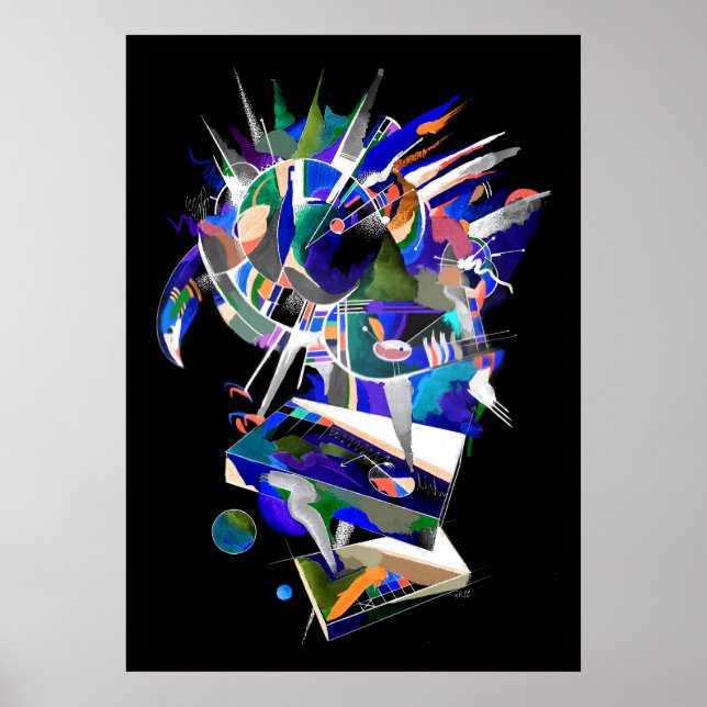 Eagle stänk neon poster (Framsidan)