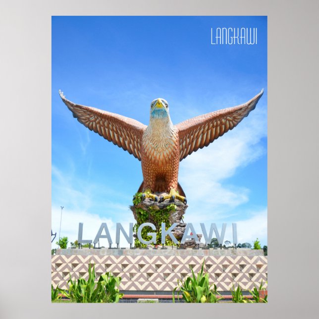Eagle Statue Langkawi Malaysia Vacation Souvenir Poster (Framsidan)