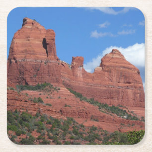 Eagle Sten I Sedona Arizona Travel Photography Underlägg Papper Kvadrat