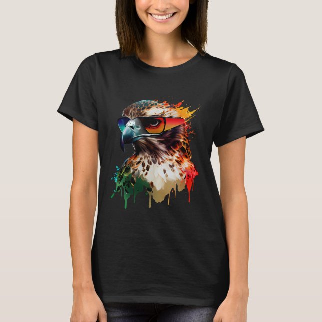 Eagle sunglass semester sol naturskyddskaraktär fö t shirt (Framsida)