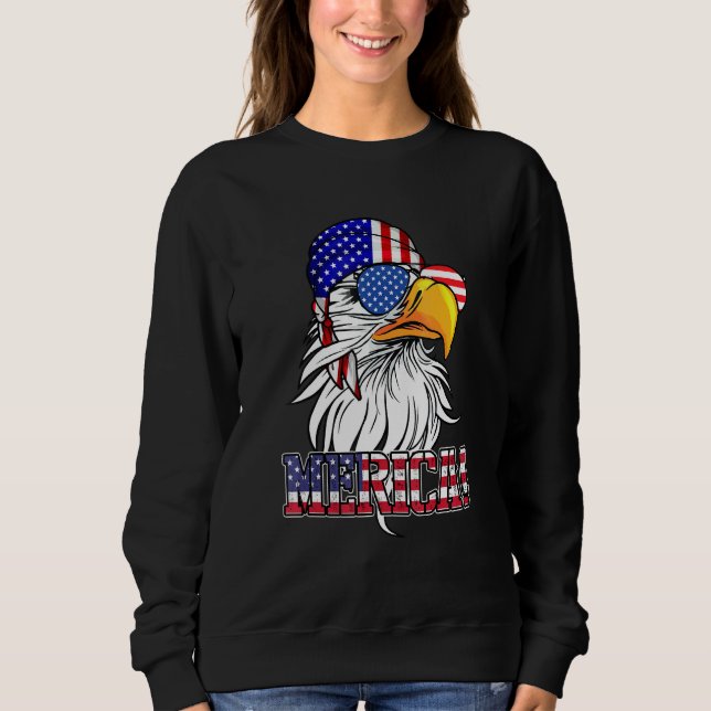 Eagle Sunglasses Bandana US American Flagga 4th of T Shirt (Framsida)