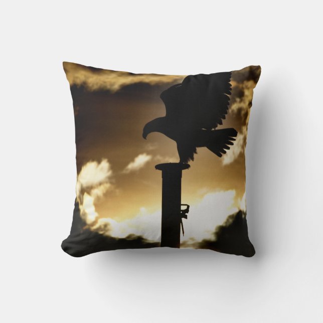 "Eagle Sunset" Örn Wildlife Kudde (Framsida)