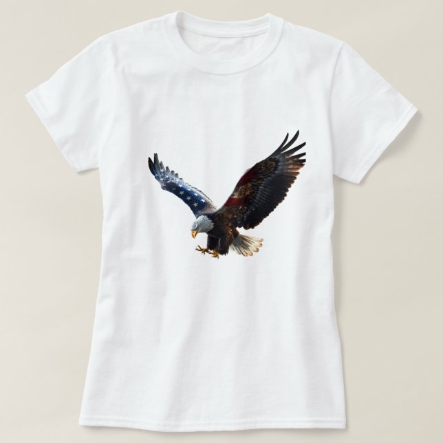 Eagle t shirt on girl  (Design framsida)