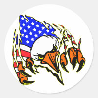Eagle Tearout W/ American Flagga Tattoo