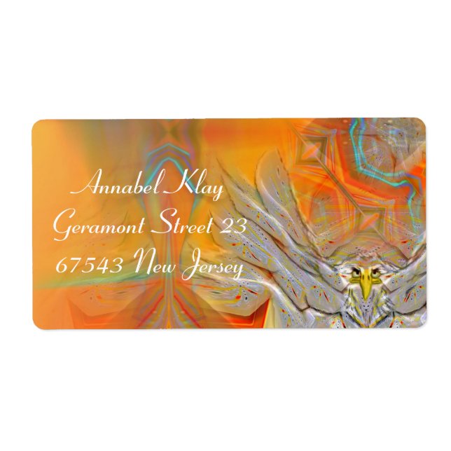 Eagle-uppgång mot etiketter för Stigning Sol Fraktsedel (Framsidan)