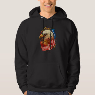 Eagle USA 4:e juli Patriotic American Graphic Hoodie