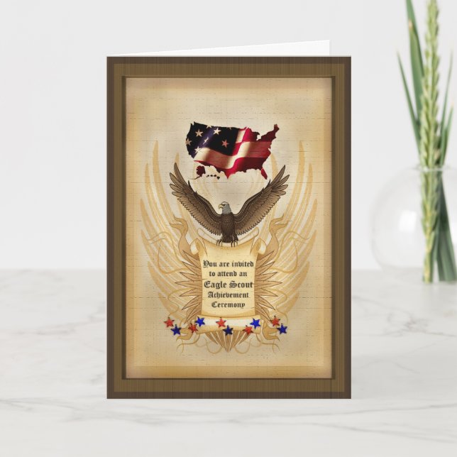Eagle - USA - Achievement - Award - inbjudan (Framsida)