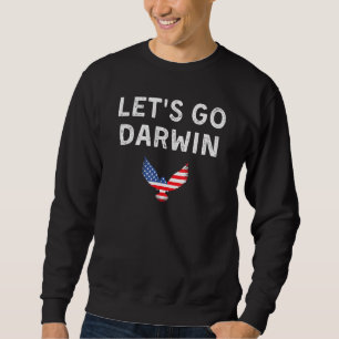 Eagle USA American Flagga Let s Go Darwin Lång Ärmad Tröja