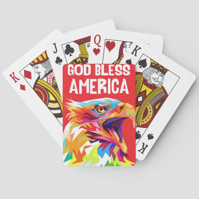 Eagle Välsigna dig America Casinokort (Baksidan)