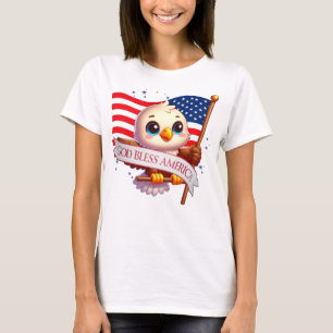 Eagle Välsigna dig Amerika USA flagga Patriotic 🦅 T Shirt