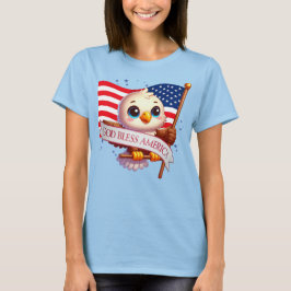 Eagle Välsigna dig Amerika USA flagga Patriotic 🦅 T Shirt