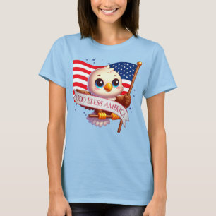 Eagle Välsigna dig Amerika USA flagga Patriotic 🦅 T Shirt