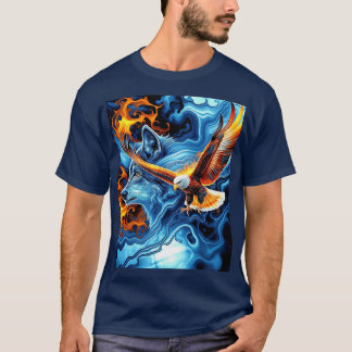 Eagle & Varg för brand och is T Shirt