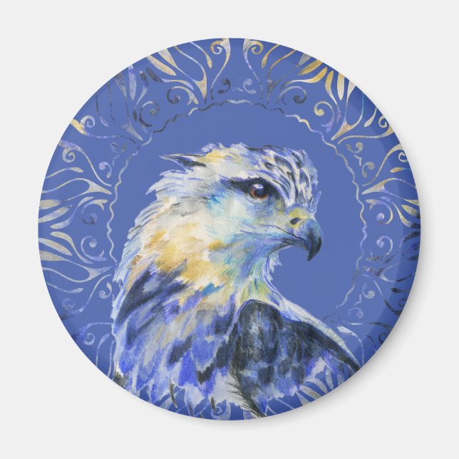 Eagle vattenfärgsillustration magnet (Framsidan)
