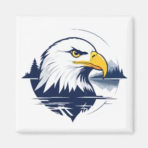 Eagle Vector Art Animal Modern Urban City Graphic Magnet