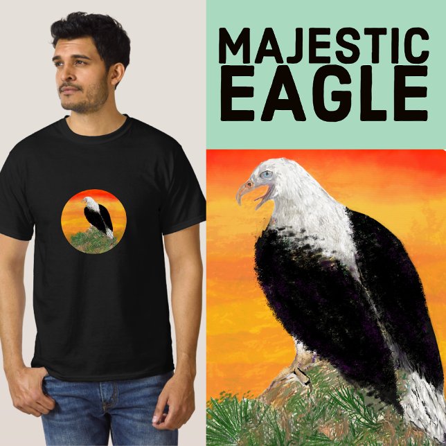 Eagle vid Sunset i hjärtat av freden T Shirt (Skapare uppladdad)